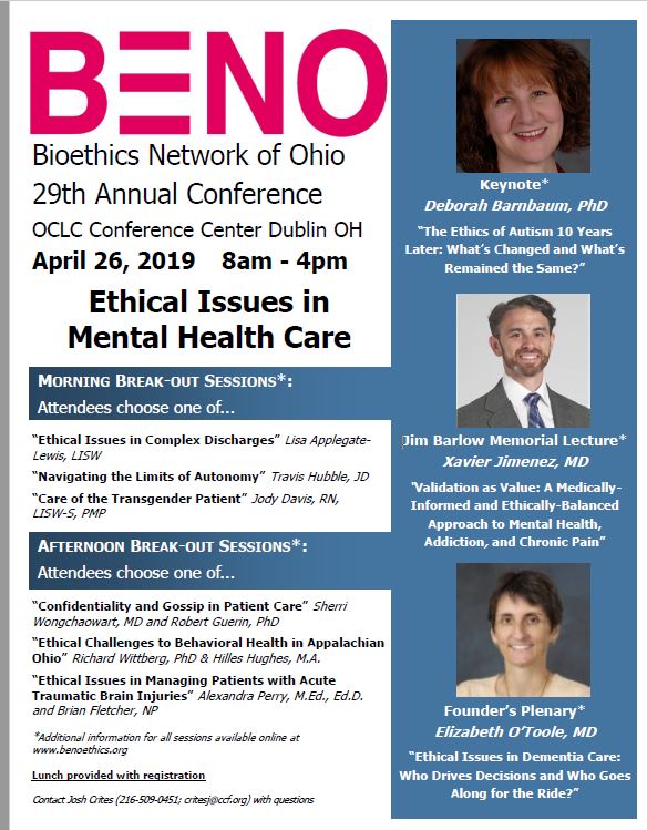 Bioethics Network of Ohio 2019 Annual Conference